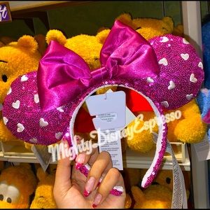Valentines Minnie Mouse Sequined Ear Headband